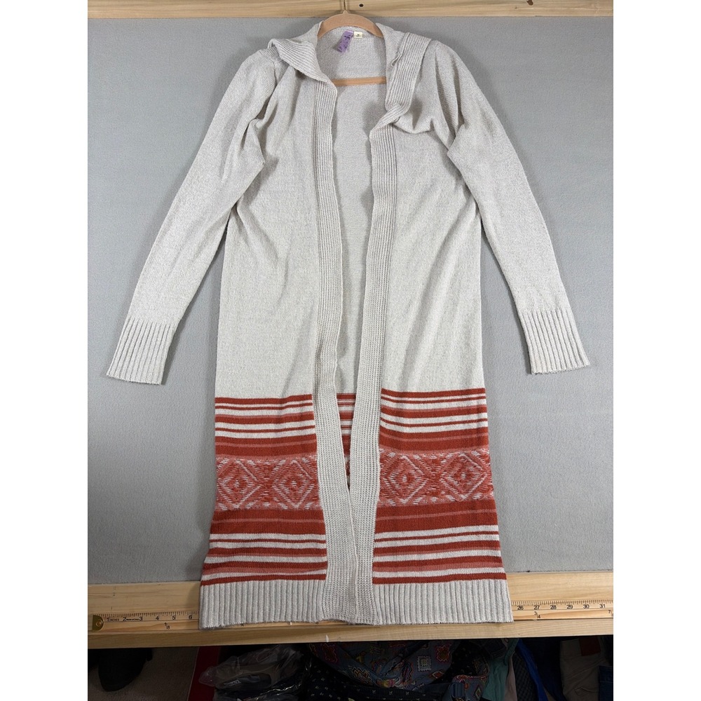 Alya Francescas Womens Medium Hooded Duster Cardigan Southwestern Knit ST17S200